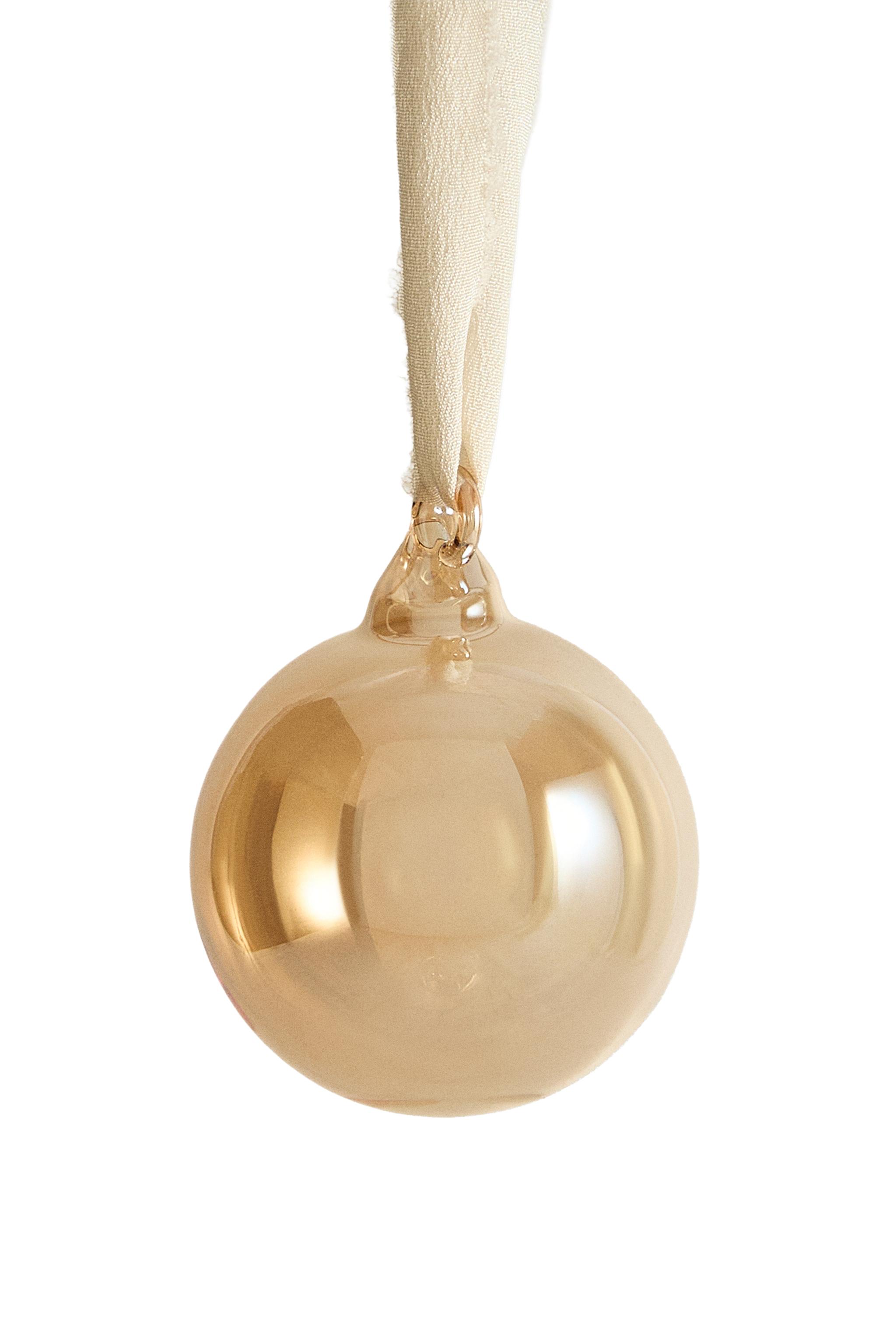 BOROSILICATE GLASS CHRISTMAS TREE DECORATION - Golden | ZARA