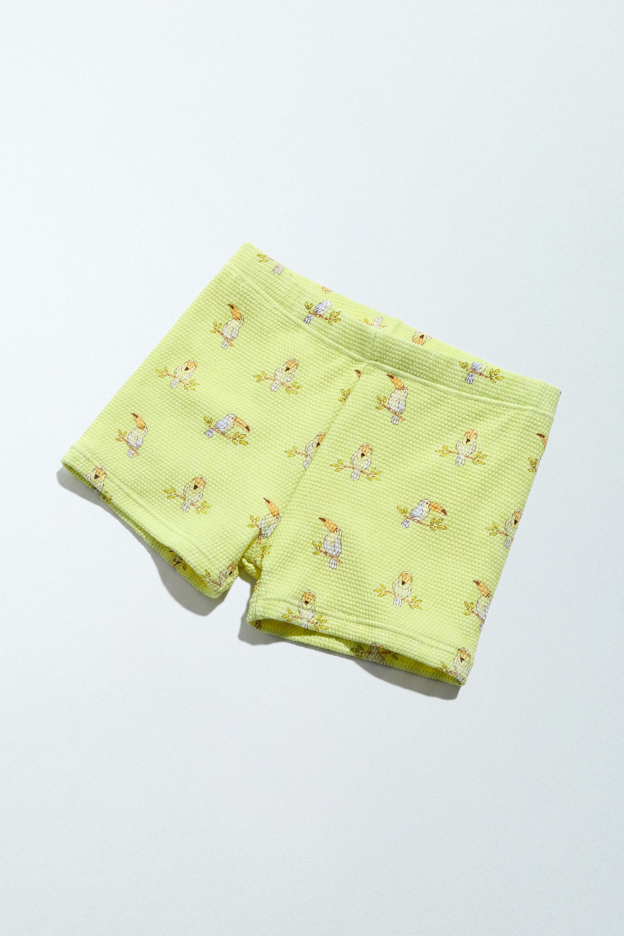 1-6 YEARS/ TOUCAN BOXER SWIM TRUNKS — Light lime green