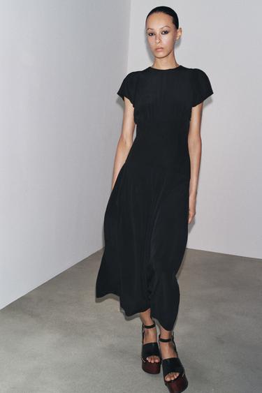 ZW COLLECTION CONTRAST BELT DRESS - Black by Zara - Image 0