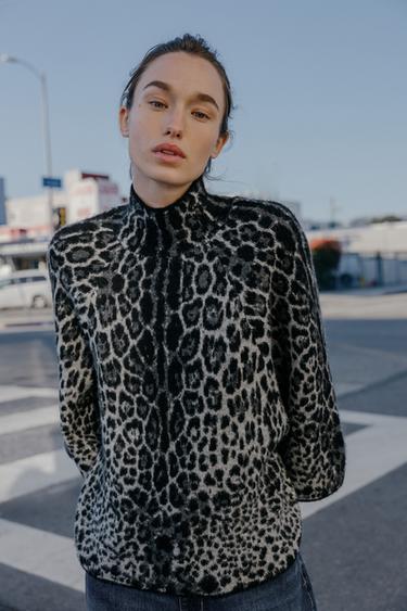 KNIT JUMPER WITH WIDE SLEEVES - Grey by Zara