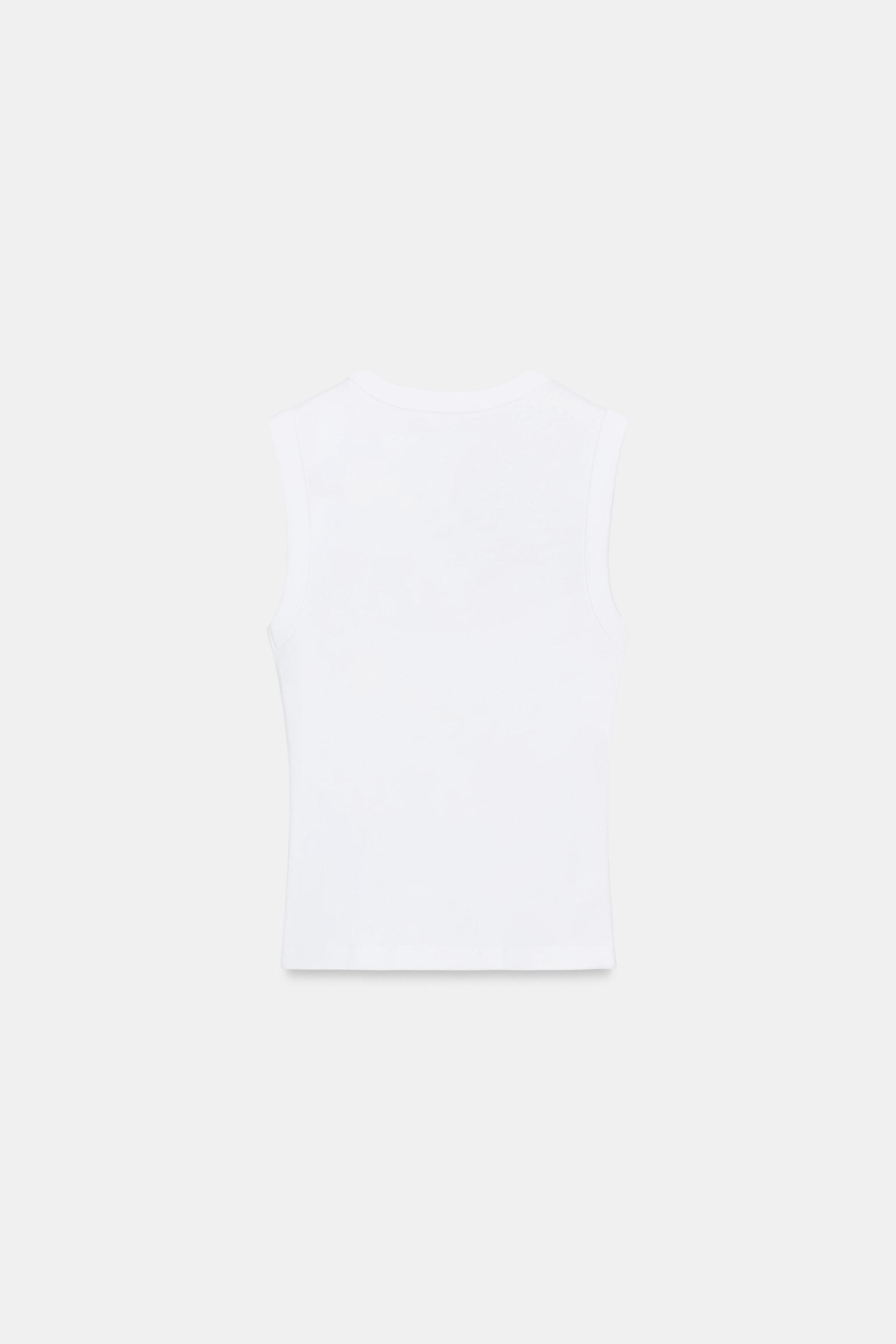 T-SHIRT EN COTON COL V