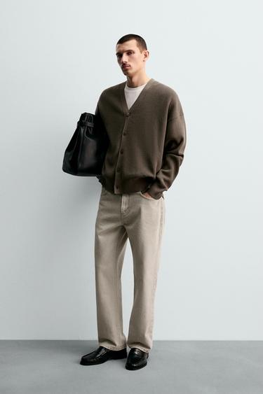 REGULAR FIT COTTON CARDIGAN - Earth by Zara