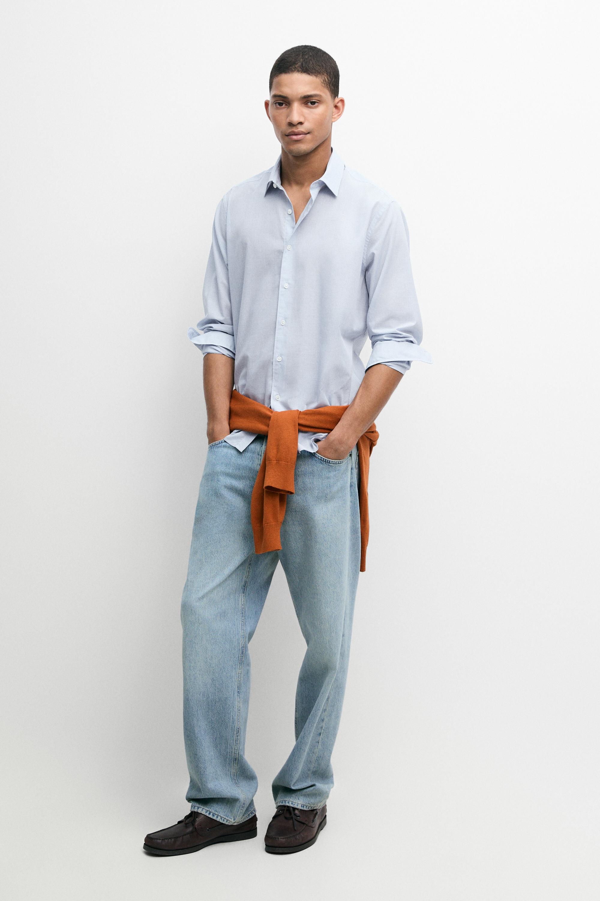 Chemise regular fit à carreaux 100 % coton