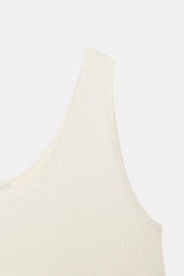TOP À BRETELLES STRUCTURÉ - Écru de Zara - Image 4