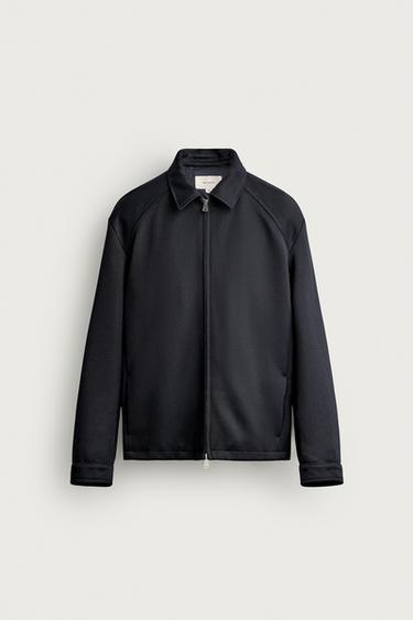 CAZADORA REGULAR FIT MEZCLA LANA - Marino oscuro de Zara