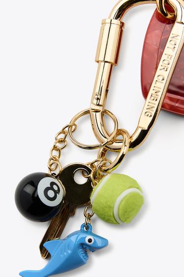 HEART MIRROR MULTI-CHARM KEYRING - Multicoloured by Zara - Image 2
