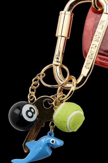 HEART MIRROR MULTI-CHARM KEYRING - Multicoloured by Zara