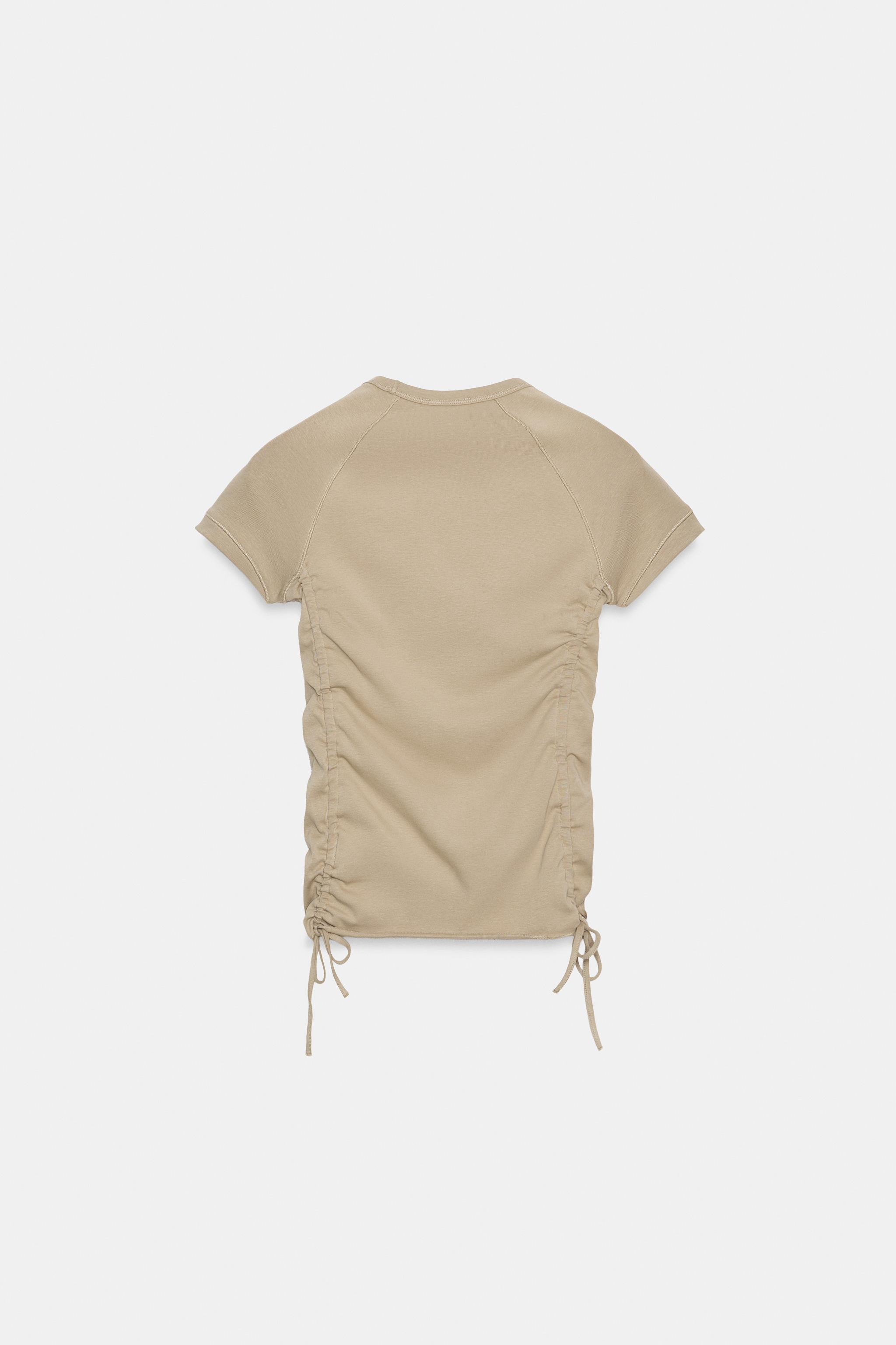 ADJUSTABLE RUCHED T-SHIRT