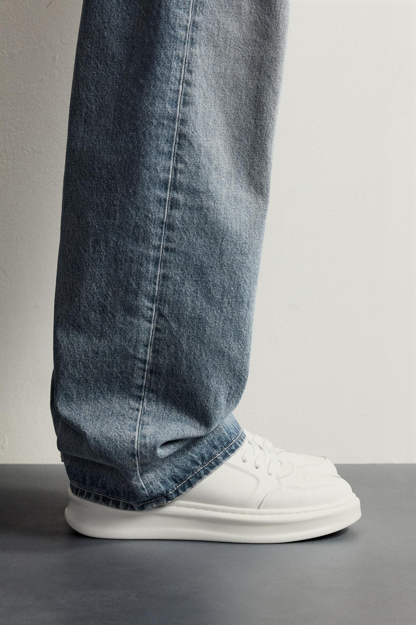 Мужские кроссовки Zara Chunky Basket, цвет: Белый — фото 1