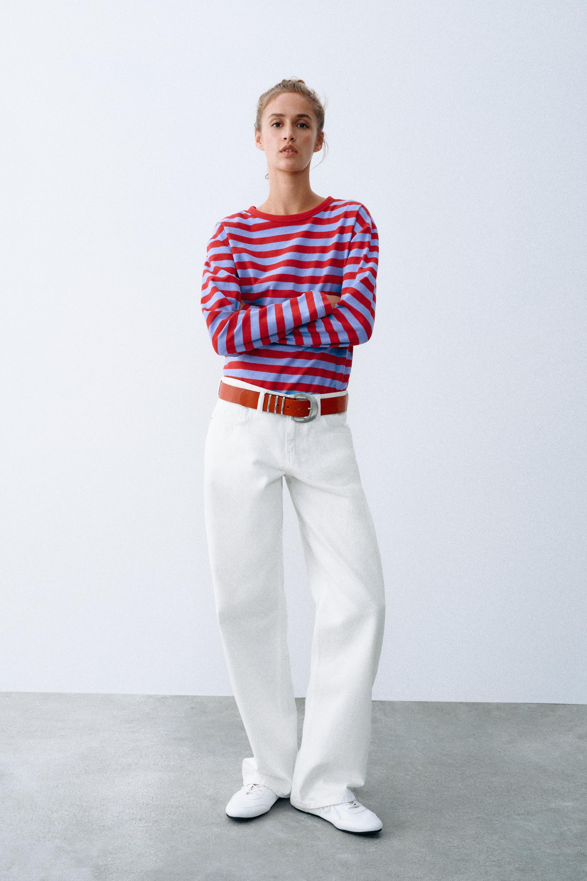 STRIPED CREW NECK T-SHIRT