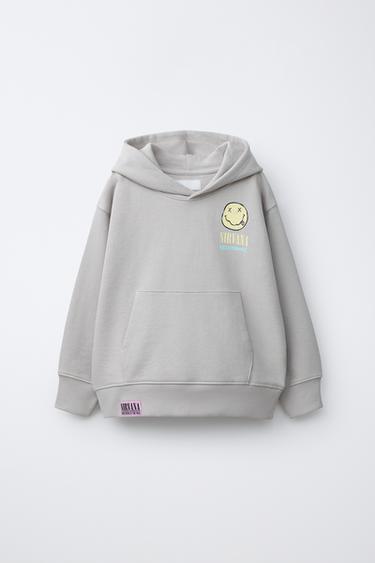 Zara 涅槃樂隊連帽運動衫 - 珍珠灰色