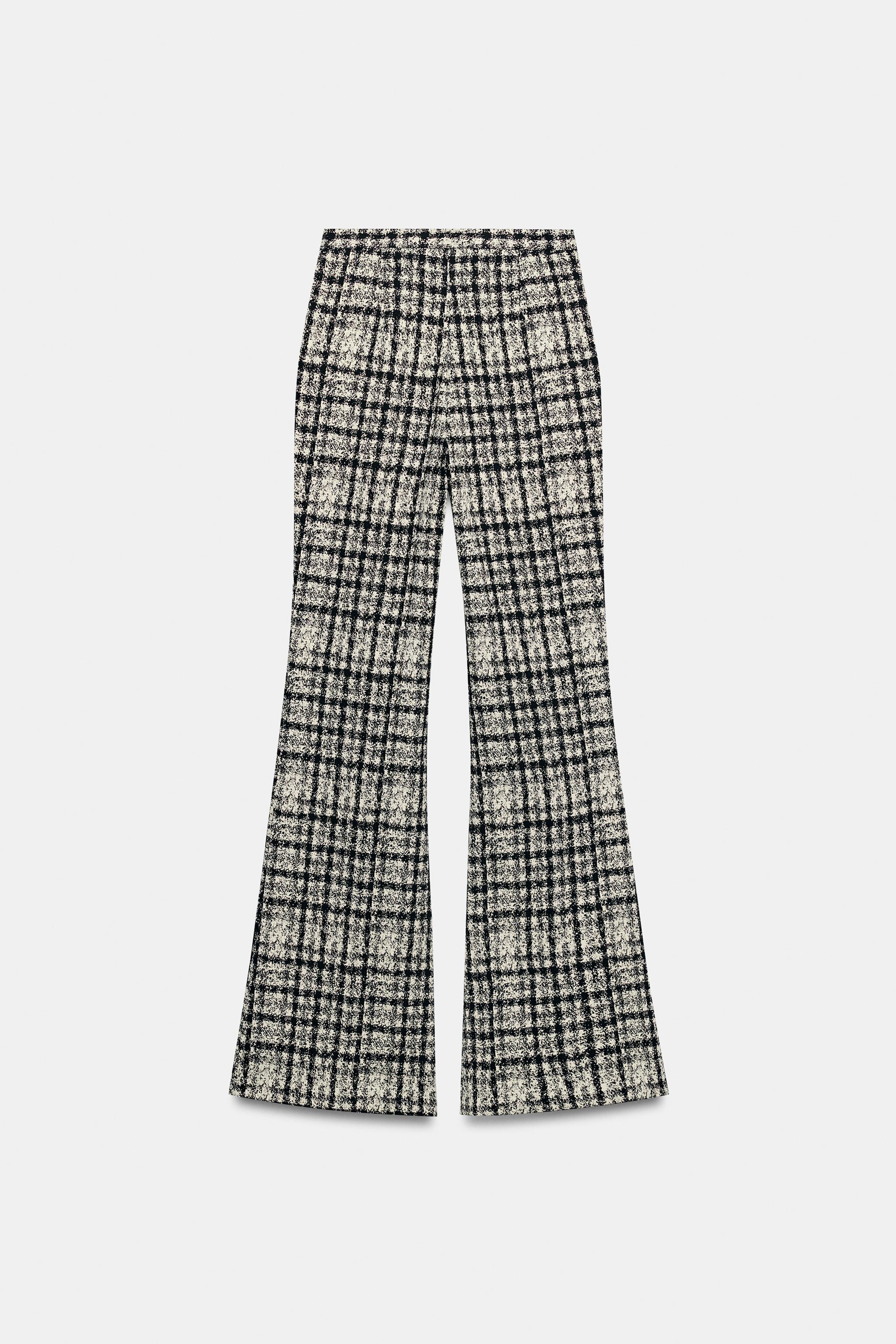 PLAID FLARE PANTS