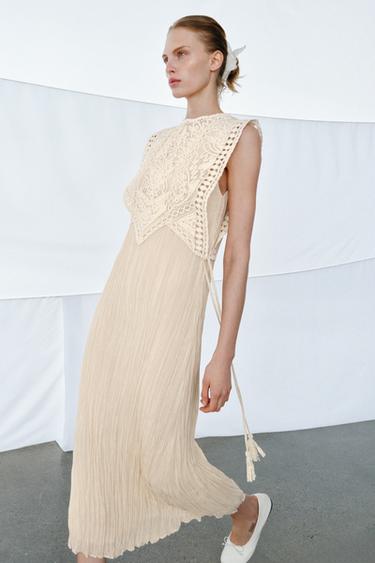 ROBE BIMATIÈRE SURCAPE DÉTACHABLE ZW COLLECTION - Écru de Zara - Image 1