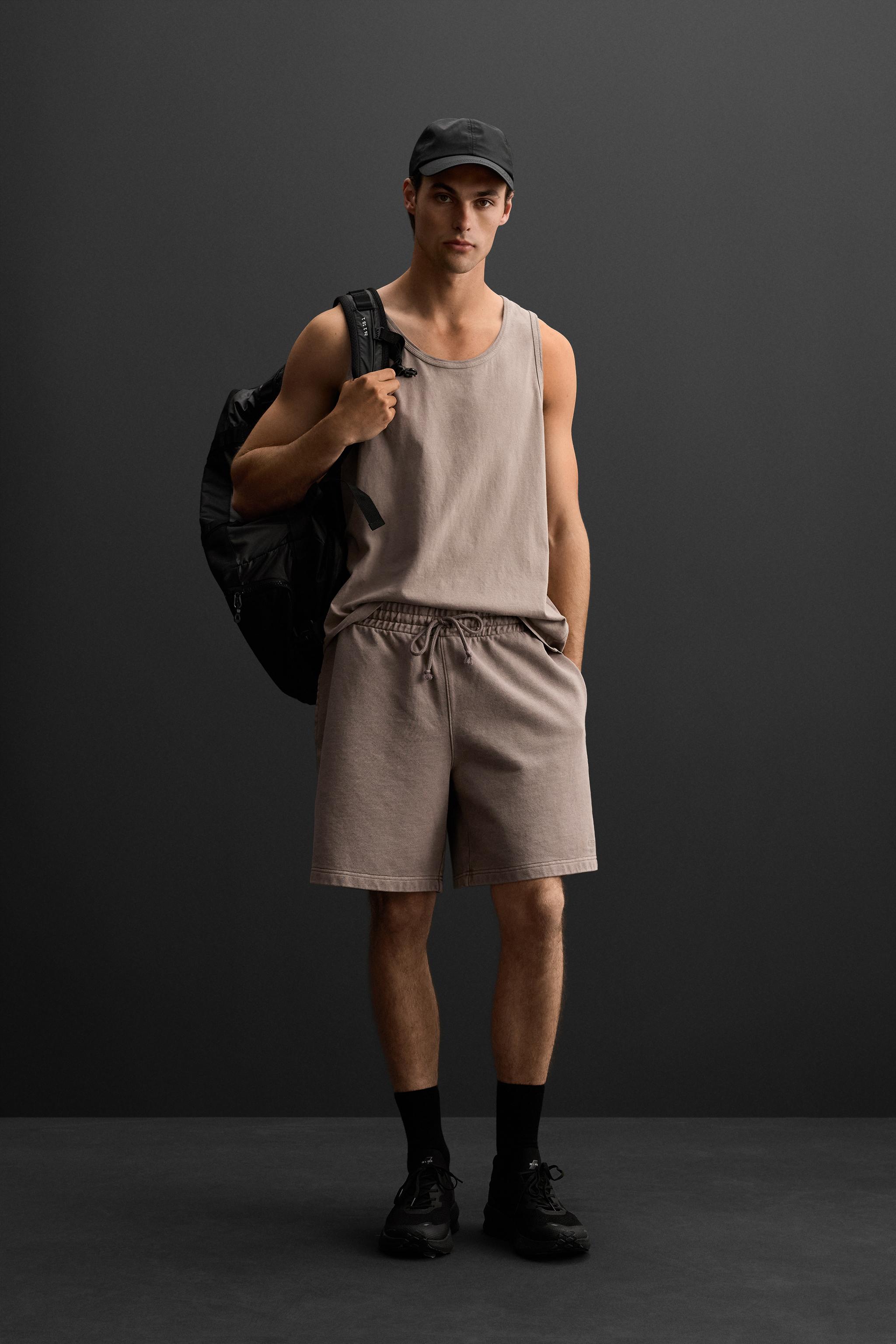 JOGGER BERMUDA SHORTS - Burgundy | ZARA Australia