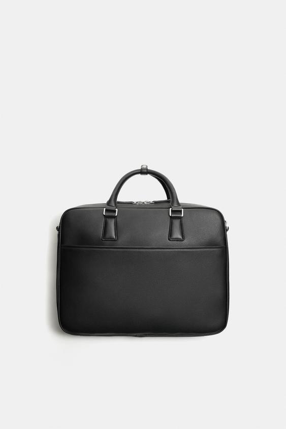 Zara TEXTURED BRIEFCASE - Black - Image 0