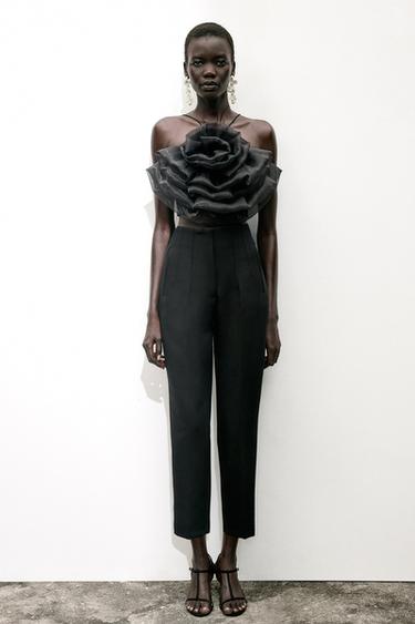 מכנסי High waist - שחור של Zara