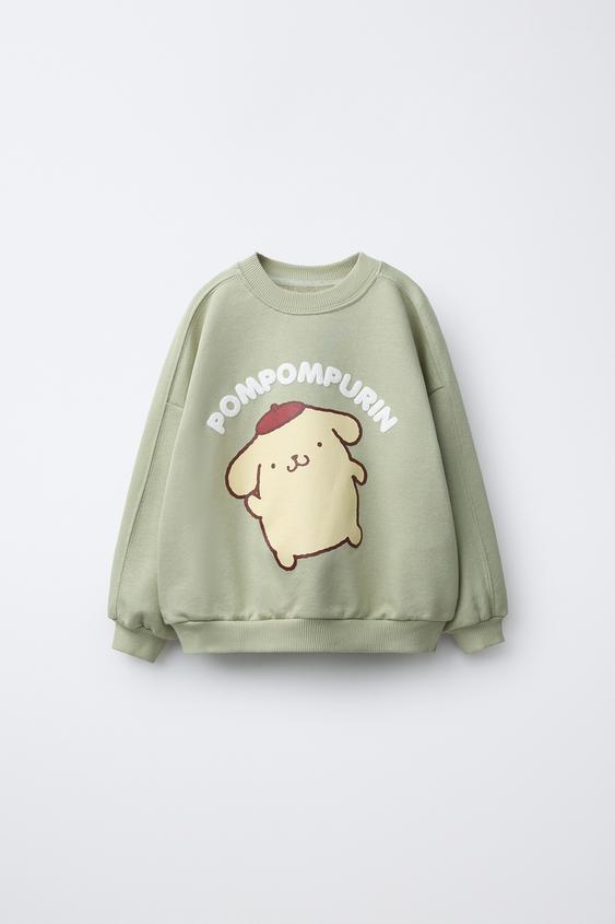 SUDADERA ESTAMPADA POMPOMPOURIN © SANRIO - Verde claro de Zara - Imagen 0