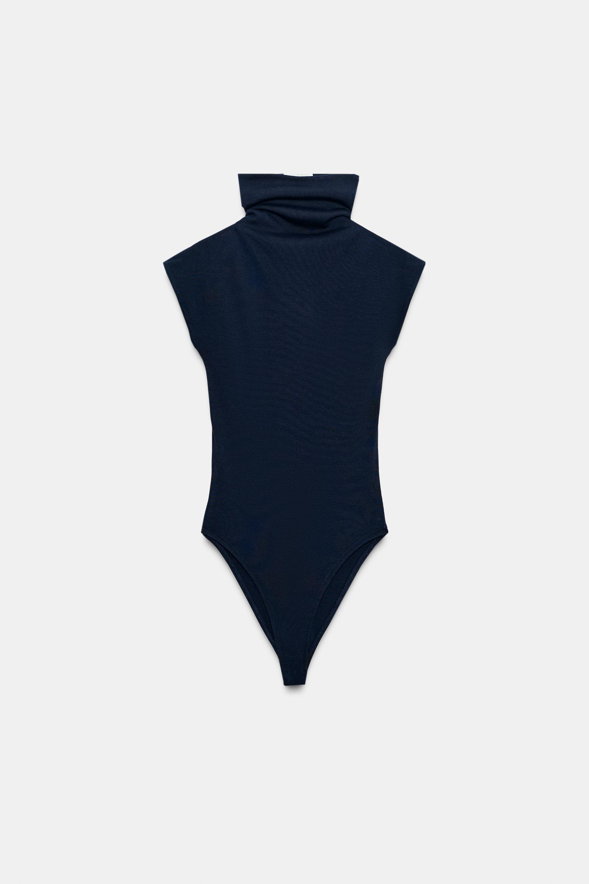COTTON HIGH COLLAR BODYSUIT