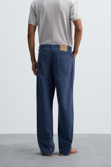 WASHED STRAIGHT-LEG TROUSERS - Bluish by Zara - Image 2