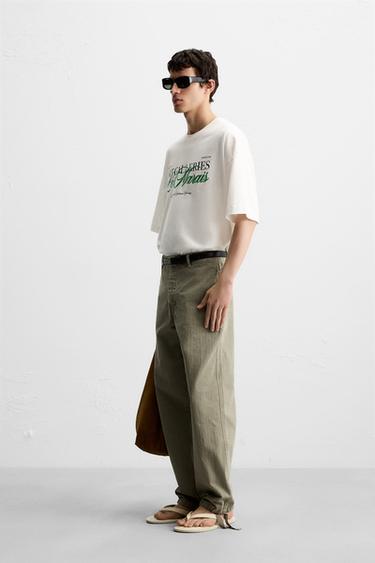 SLOGAN PRINT T-SHIRT - White by Zara - Image 3