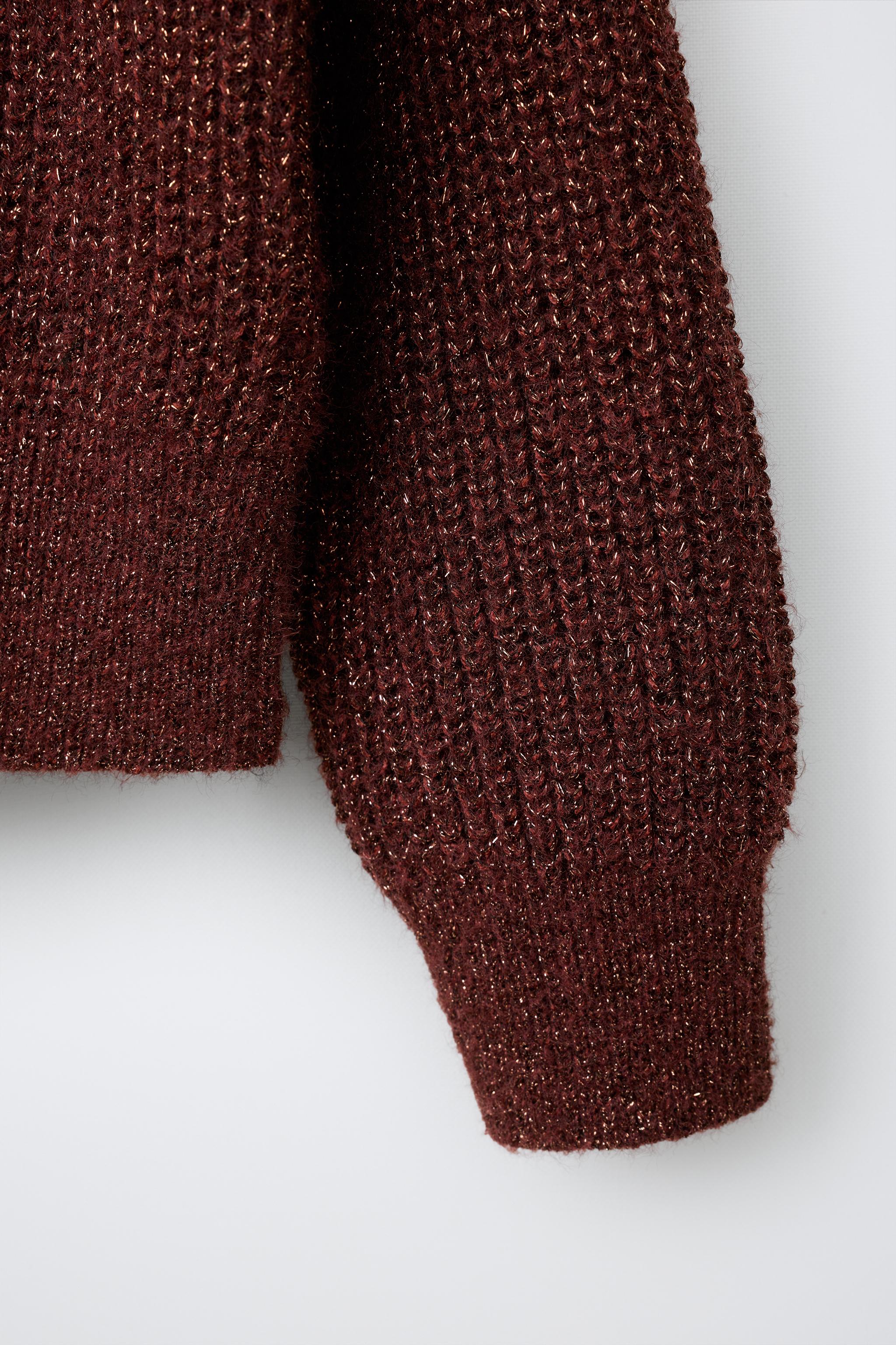 METALLIC KNIT JUMPER WITH SCARF