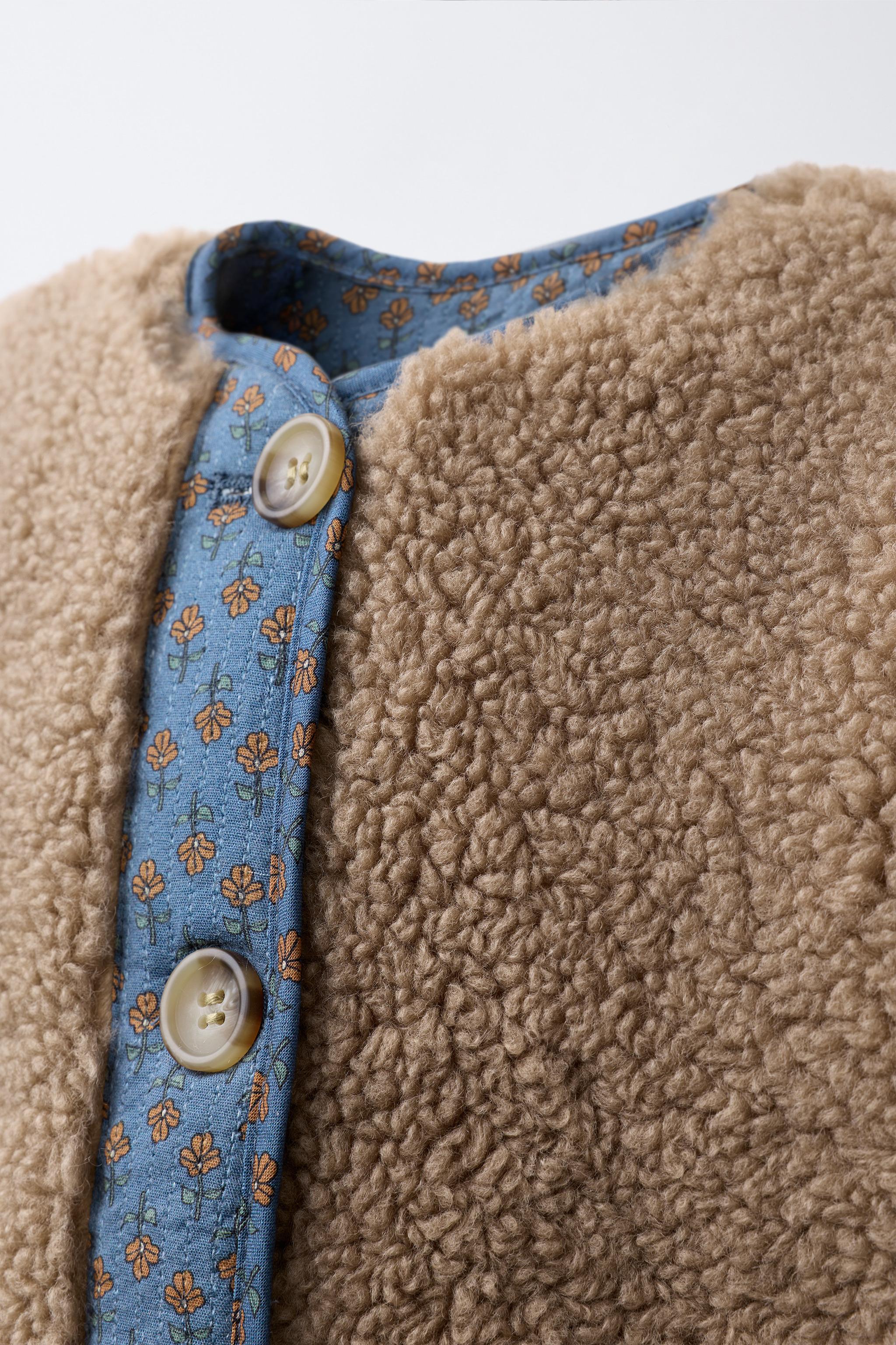 PATCHWORK FLEECE JACKET WITH FLOWERS