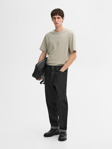 Zara 100% mercerised cotton T-shirt - Sand - Image 0