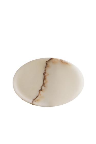 OVAL ALABASTER TRAY - White by Zara