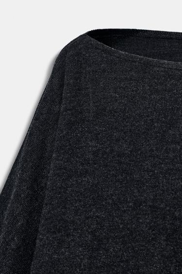 CAPE DOUCE ASYMÉTRIQUE - Gris foncé de Zara - Image 4