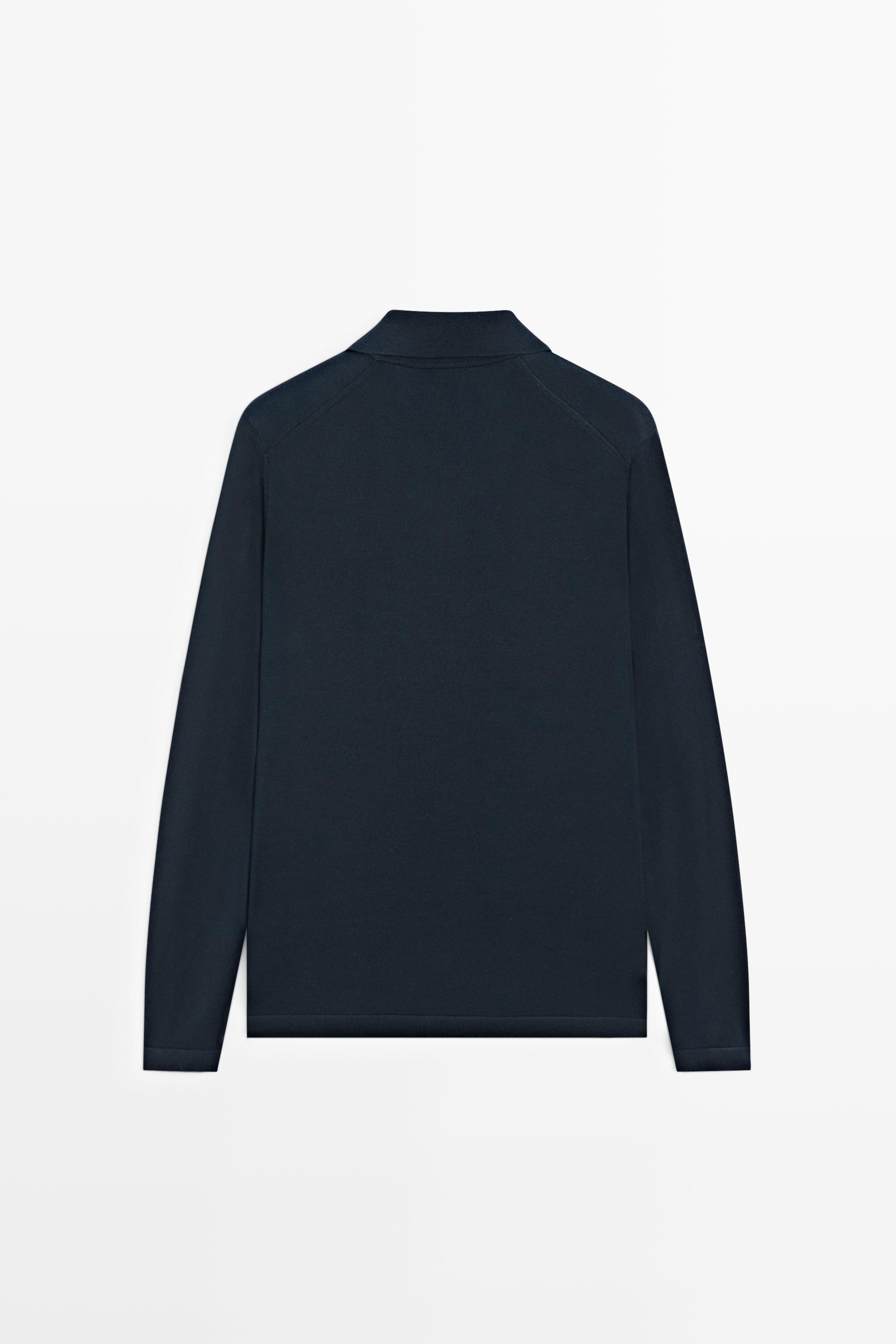 Pull polo 100 % laine mérinos
