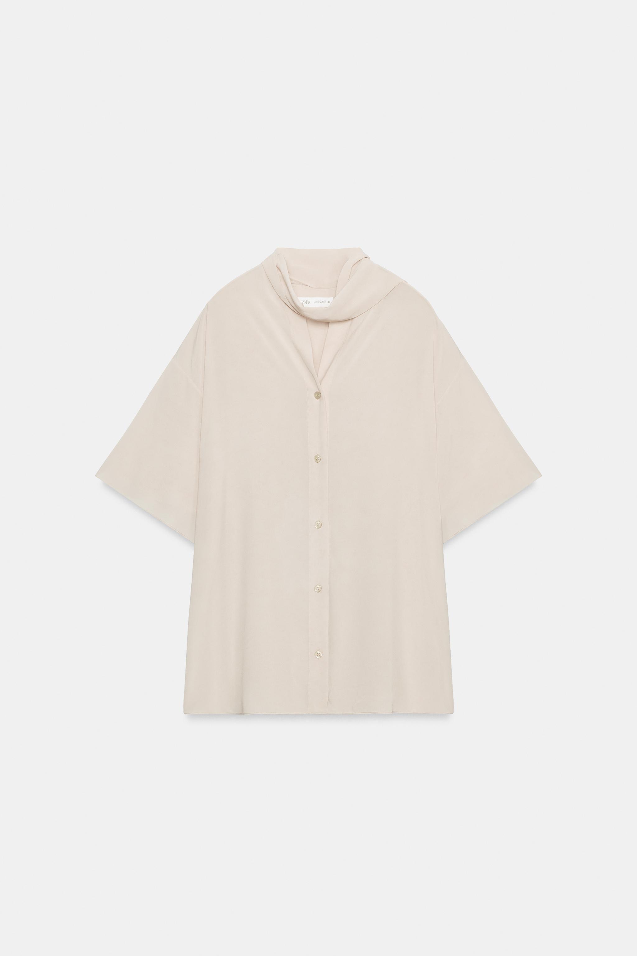 ZW COLLECTION FLOWY TIED SHIRT