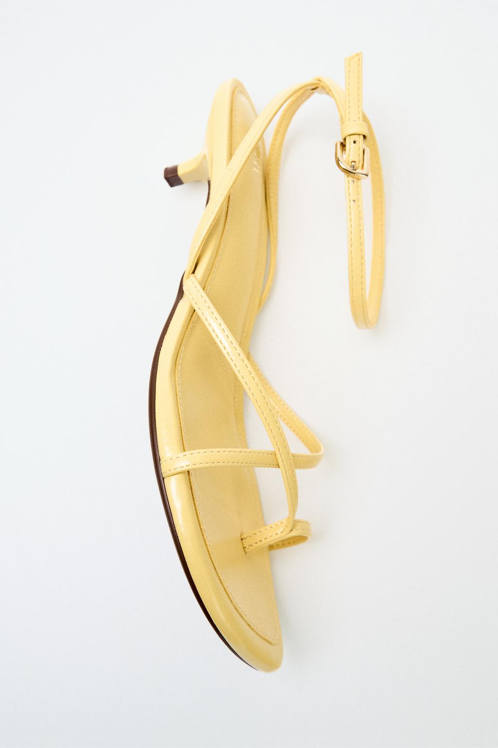 KITTEN HEEL STRAPPY SANDALS