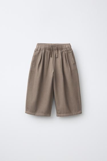 STRUCTURED BALLOON PANTS — Light beige 1
