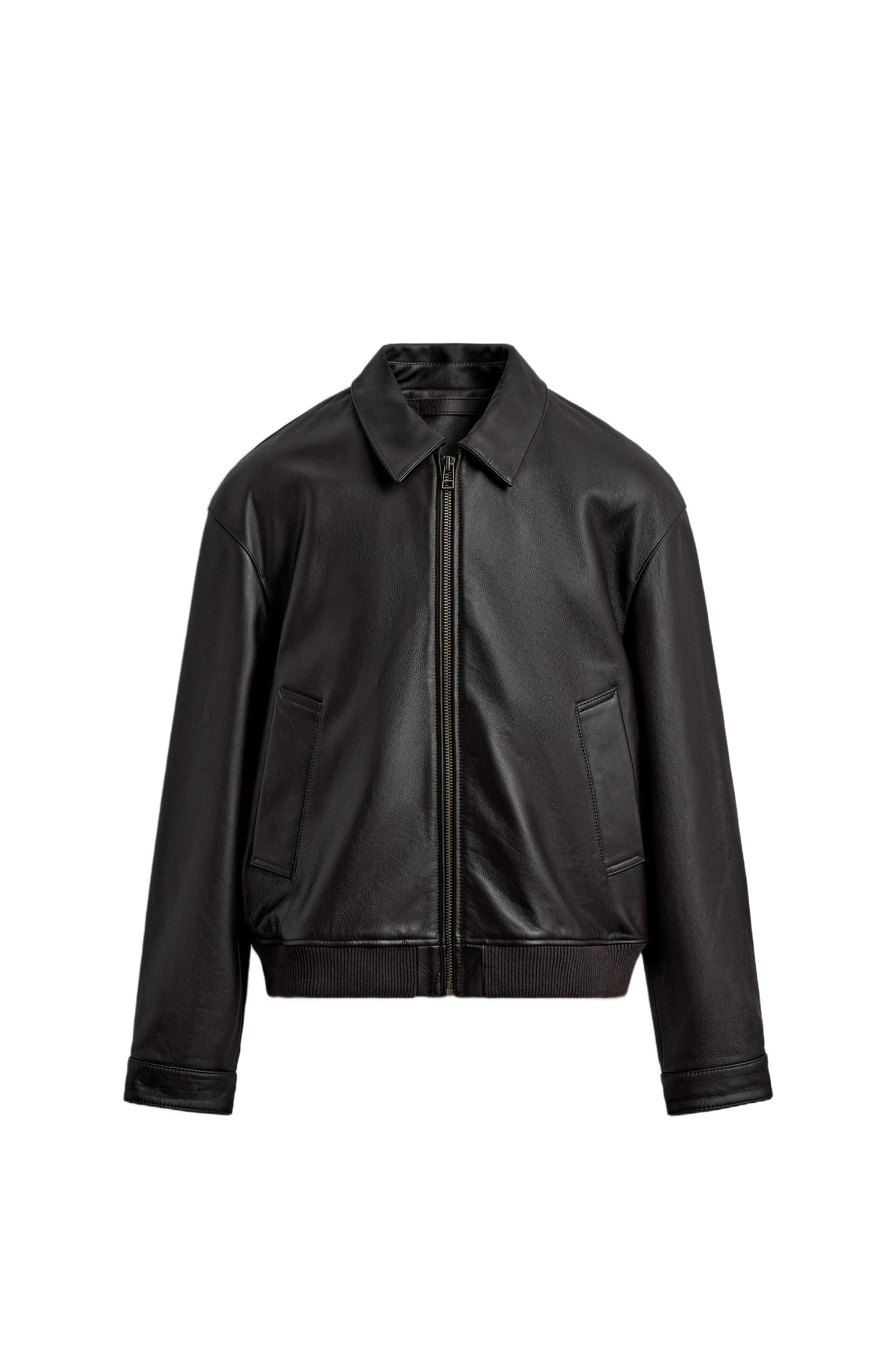 AARON LEVINE X ZARA LEATHER BOMBER JACKET