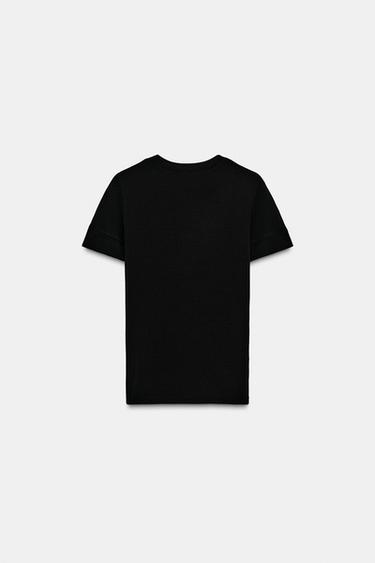T-SHIRT MINIMAL MANCHES COURTES - Noir de Zara - Image 7