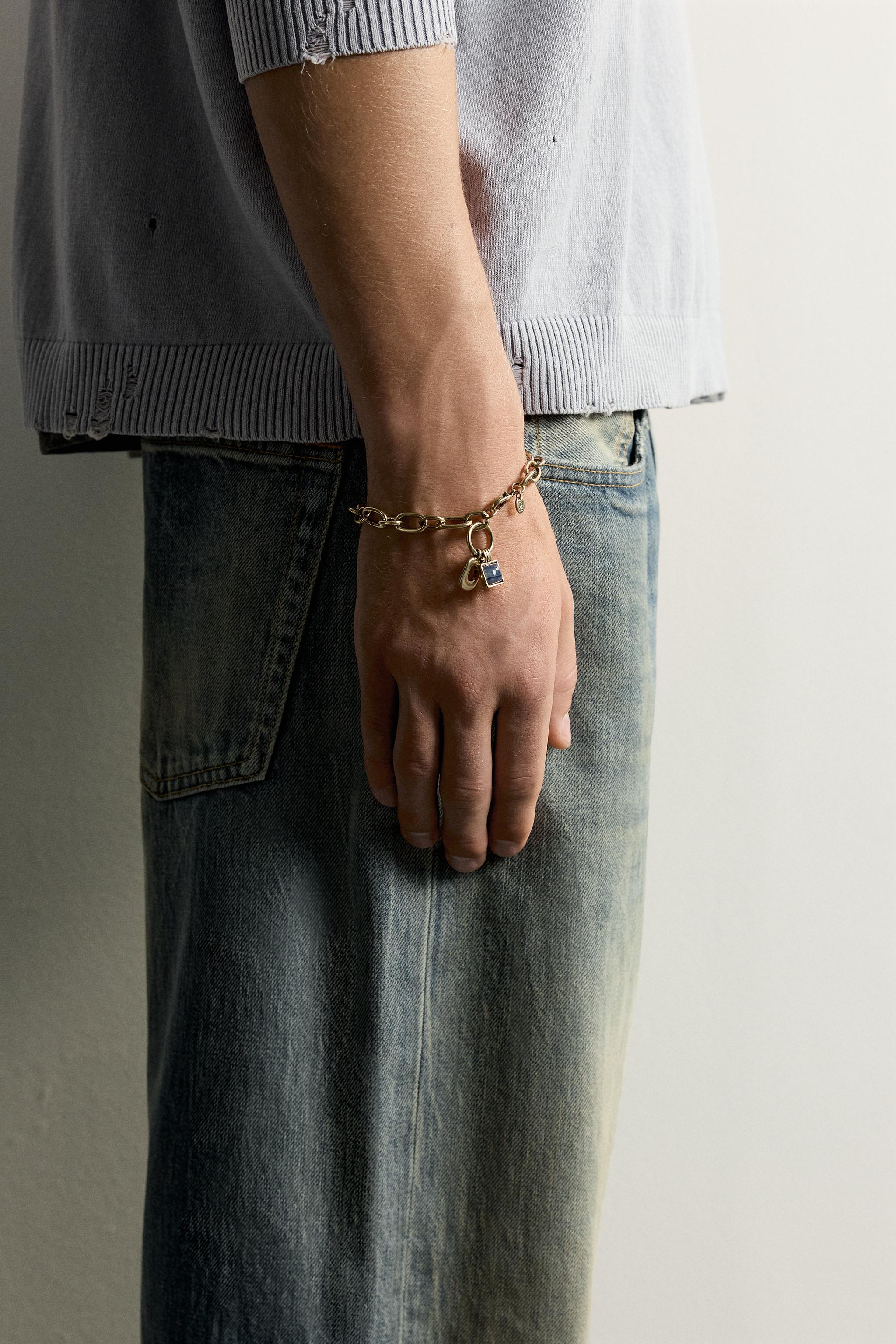 METALLIC CHARM BRACELET — Multicolored