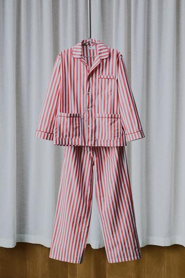AARON LEVINE X ZARA JACQUARD PYJAMA SET - striped by Zara