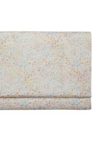 MINI FLORAL PRINT SATEEN FLAT SHEET - Oyster-white by Zara