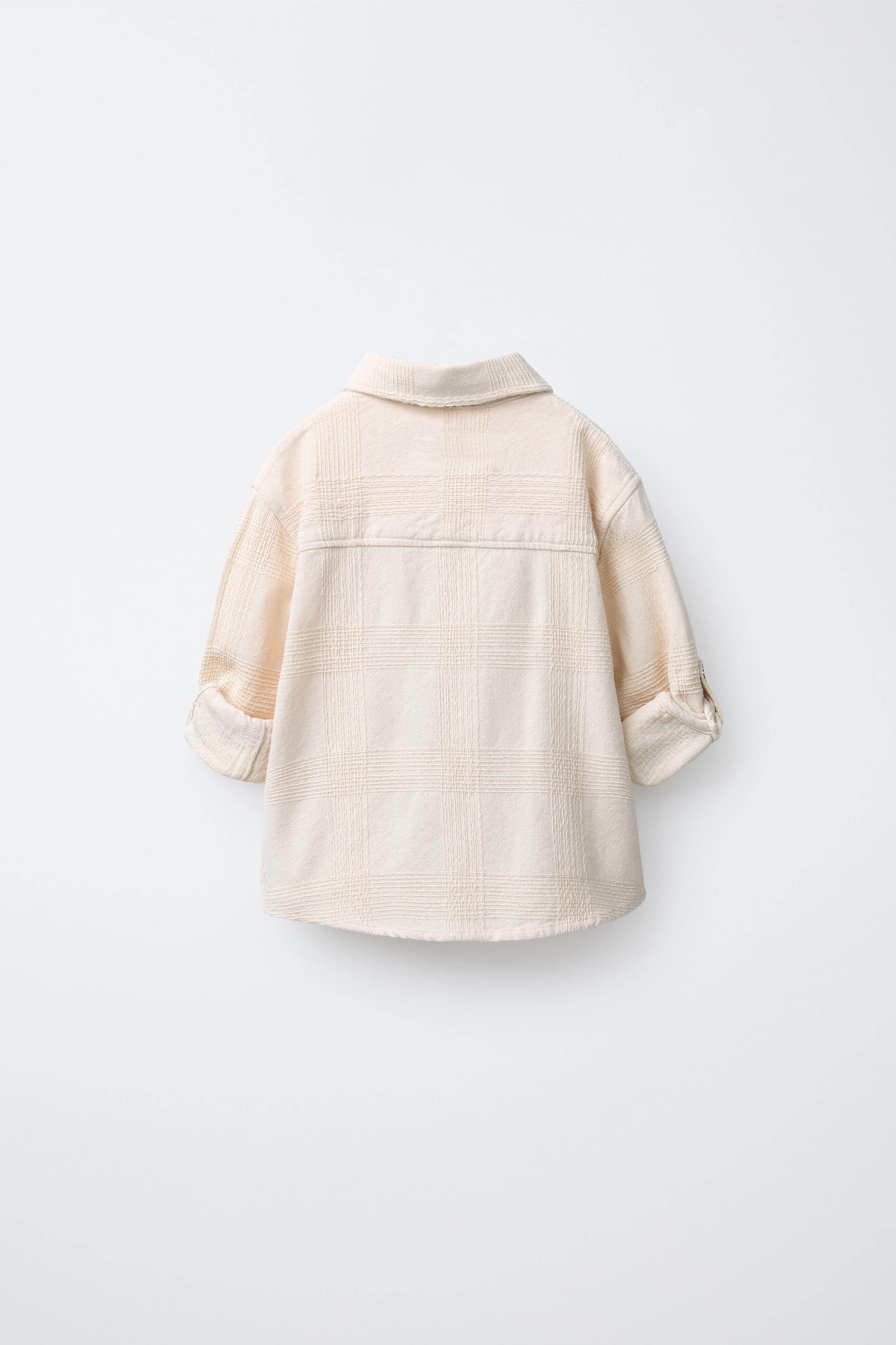 ADJUSTABLE SLEEVE TEXTURED SHIRT