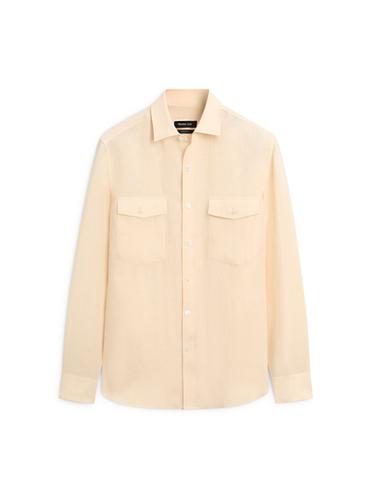 Zara 100% linen shirt with pocket details - Yellow