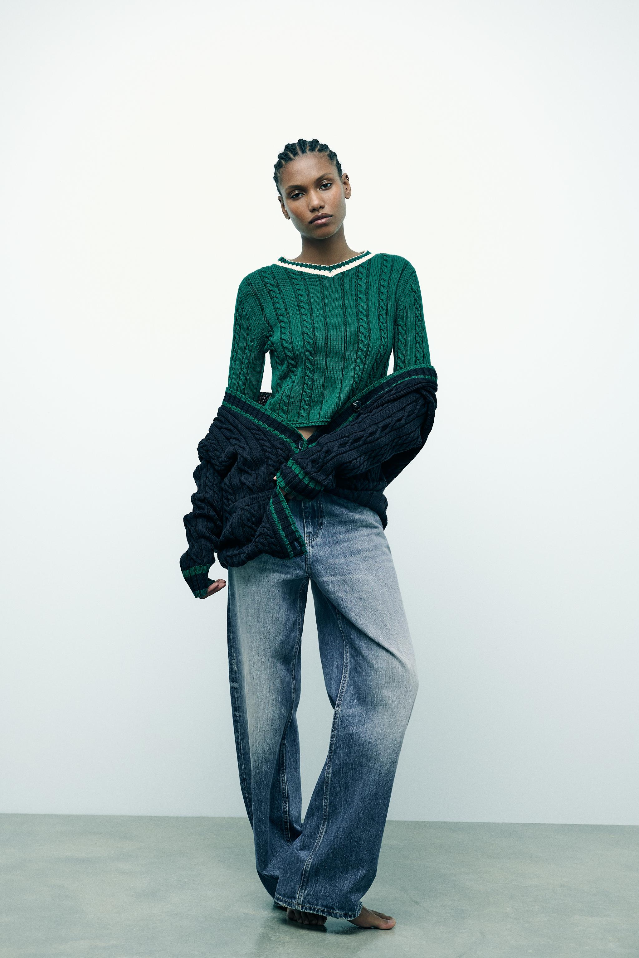 Green Sweater Maglioncino Verde Zara Pullover Oversize Zara