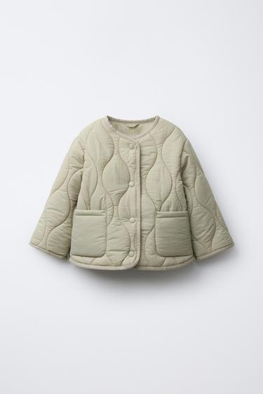 WATER-REPELLENT PADDED JACKET - Light khaki by Zara
