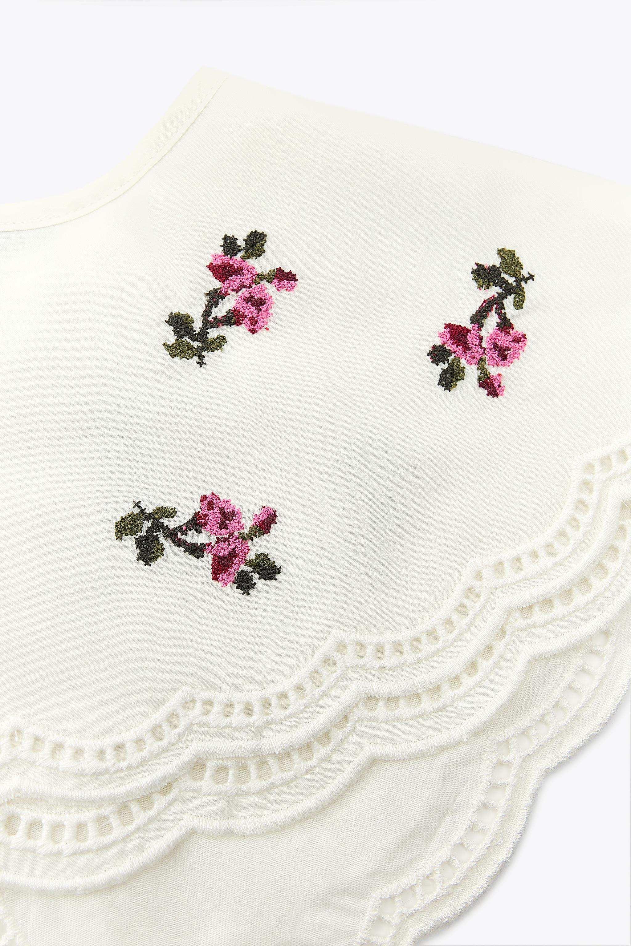 【ZARA】クロスステッチ刺繍襟   2855/001/712 クロスステッチ刺繍襟 - エクリュ | ZARA Japan / 日本