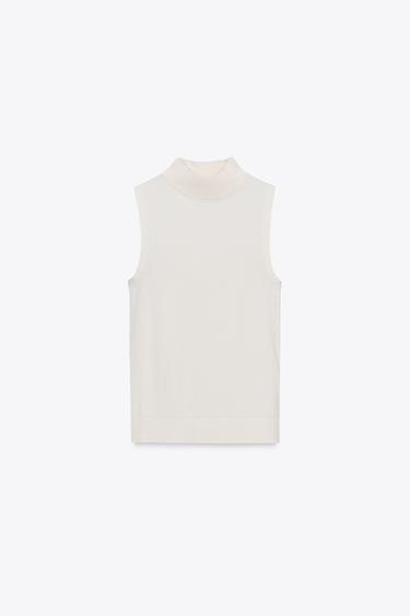 HALTER KNIT TOP - Cream by Zara - Image 0