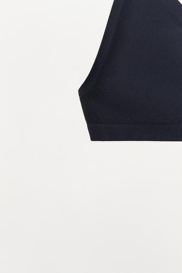 SEAMLESS BRA WITH STRAPS - Navy blue by Zara - Image 3