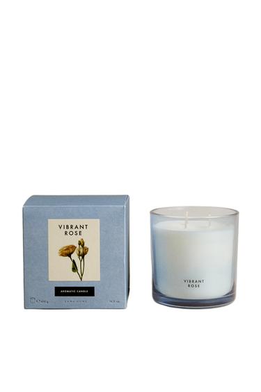 (400G) VIBRANT 로즈 아로마 캔들 - Zara 블루 그레이