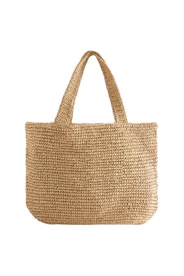 Zara PAPER TOTE BAG - Beige
