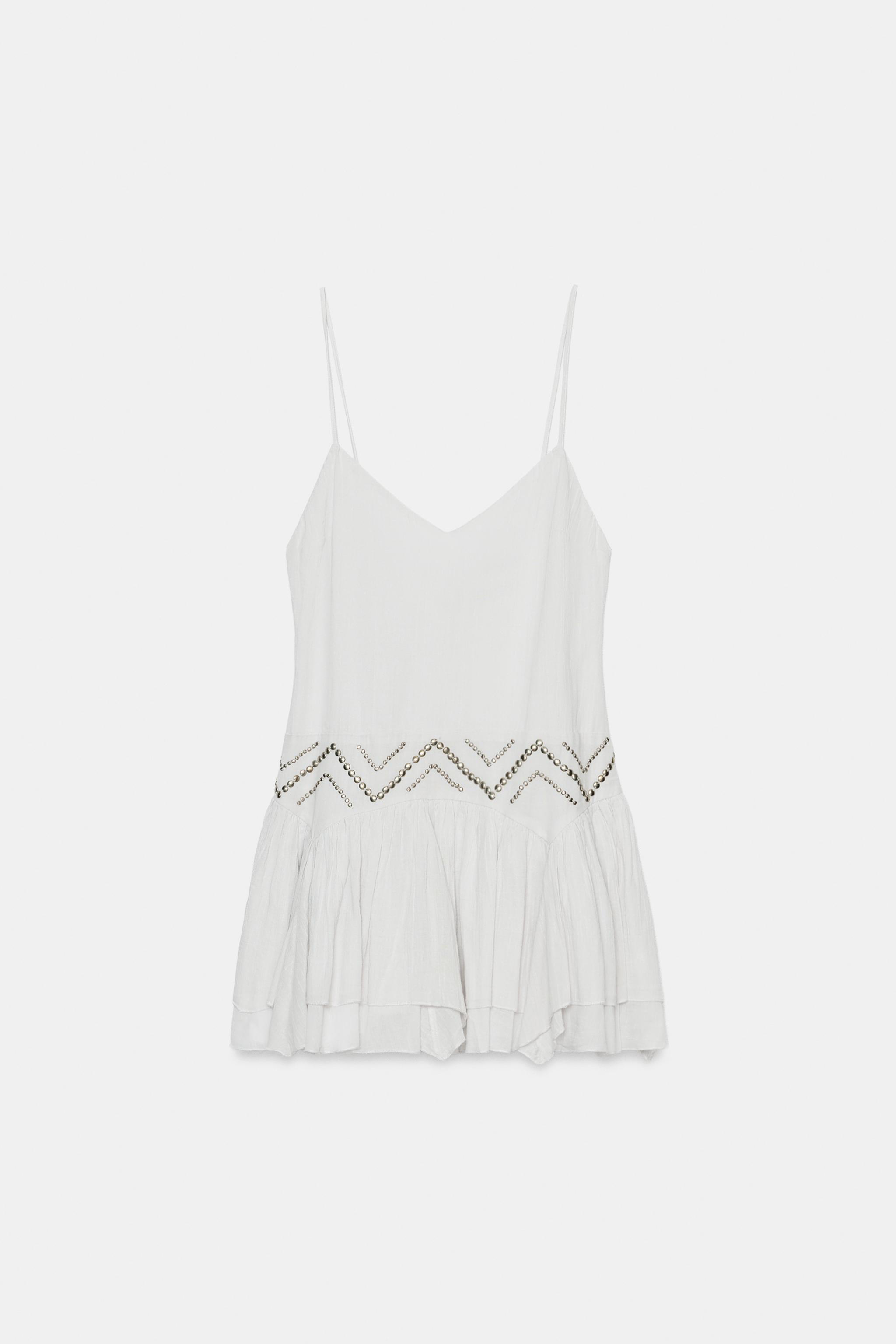 ROBE GAZE CLOUS VOLANTS