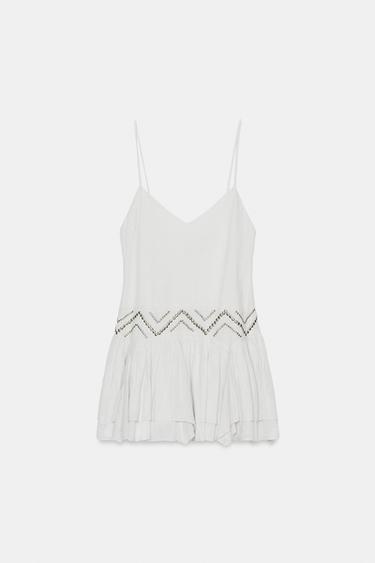 フリルヘム ギャザーワンピースライトブルー0Zaraのフリルヘム ギャザーワンピース - ライトブルー - 画像 0