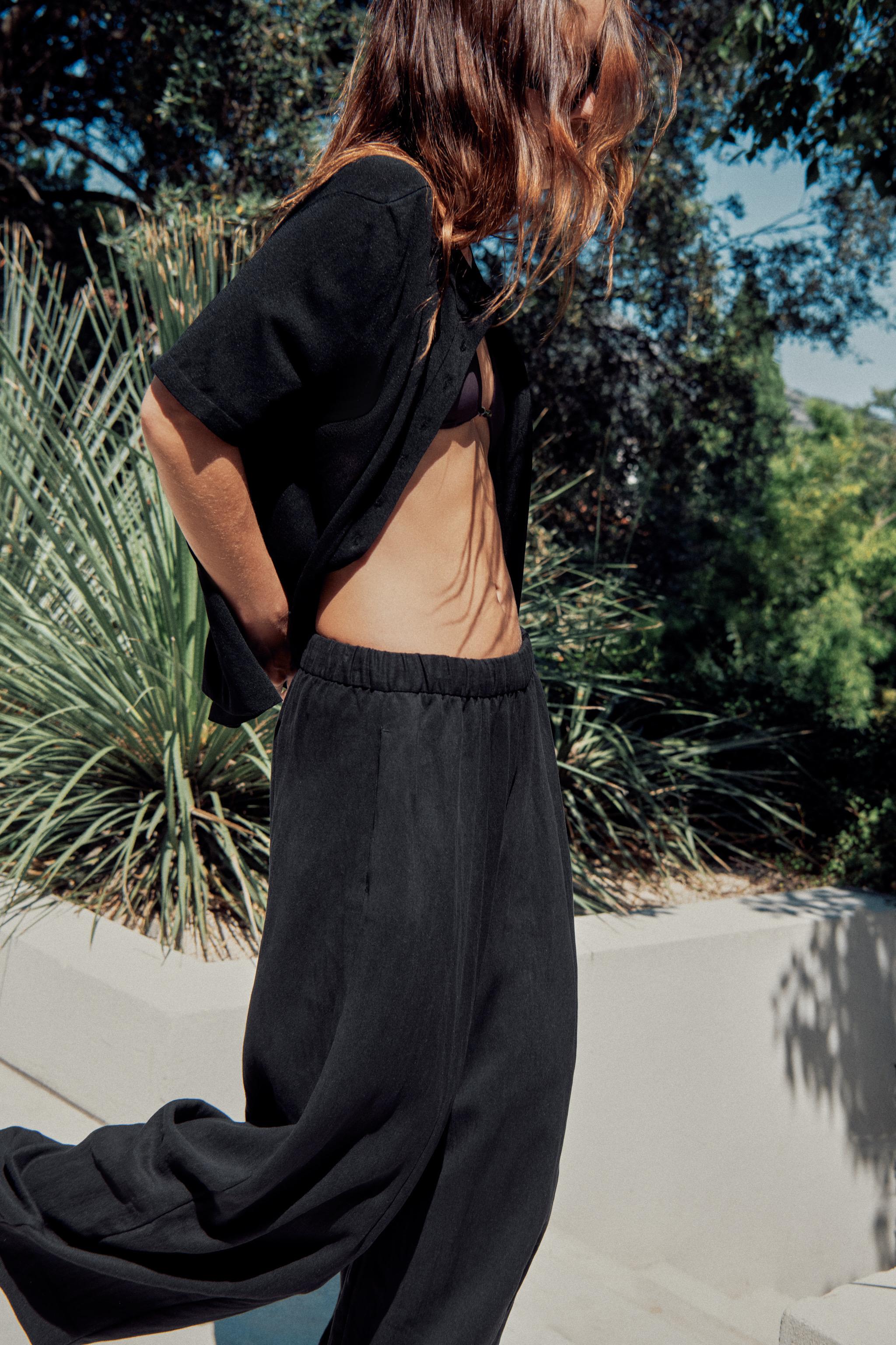 Женские брюки Zara ZW COLLECTION BARREL PANTS — фото 3